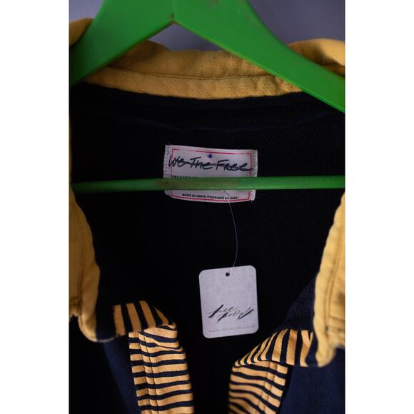 Free People We The Free Clean Prep Polo Pullover Sweatshirt Medium - Picture 4 of 5